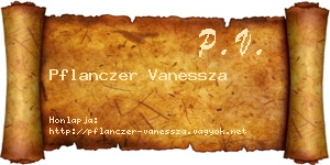 Pflanczer Vanessza névjegykártya